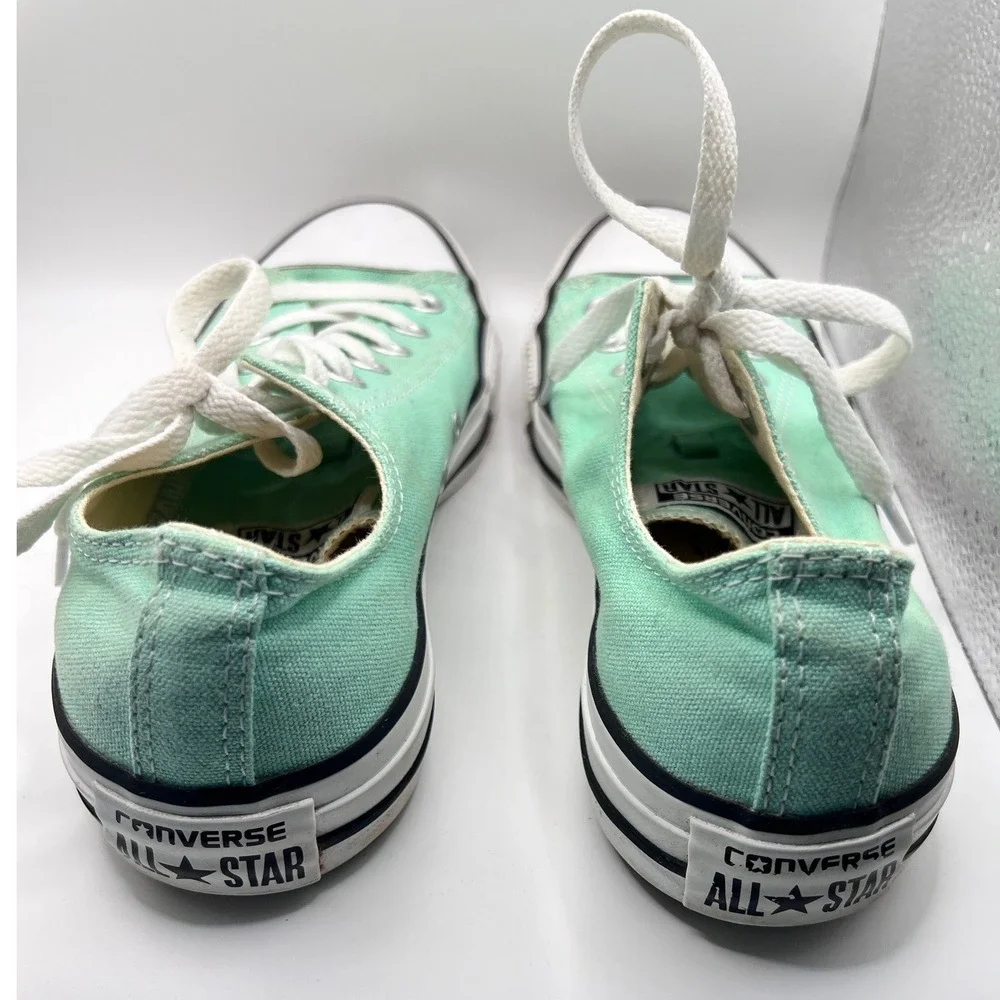 Converse All Star Low Size W8 M6 Mint Green Good Canvas Sneakers 136565F